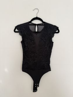 DYNAMITE Black Lace Bodysuit