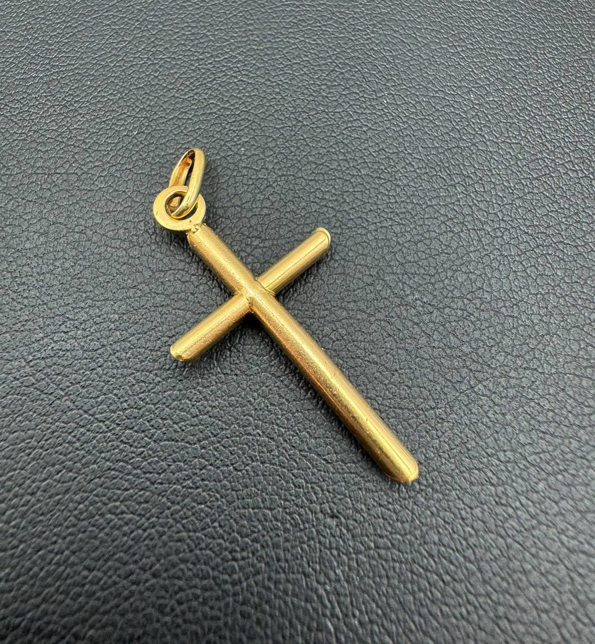 Jewelry 10k solid yellow gold pendant Cross charm 0.9 grams CROSS ONLY