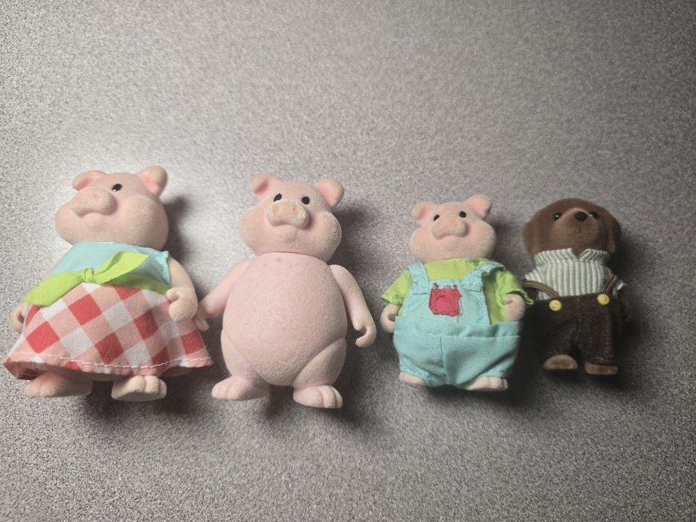 Lil Woodzeez Animal Figures Lot Of 4