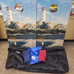 Lighthouse Cornhole board combo 