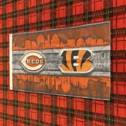 Brand New Cincinnati Area Teams Banner Flag 