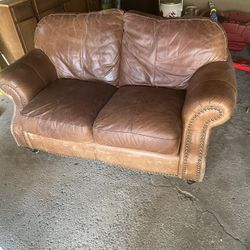 Leather Love Seat 