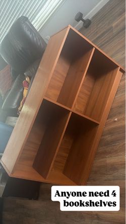 4 bookshelves