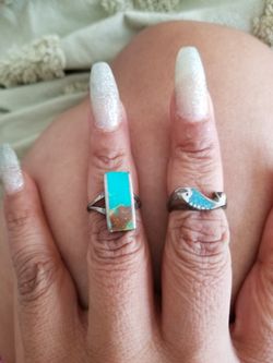 Sterling silver turquoise rings