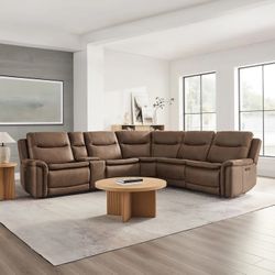 Gilman Creek Furniture Simms Fabric Power Reclining Sectional with Power Headrests $2199.99