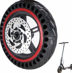 5505M - 8.5'' Electric Scooter Replacement Rear Wheel – Solid Tire with Wheel Hub & 110mm Brake Disc | Compatible with Gotrax GXL V2, GL2, XR, Rival, 
