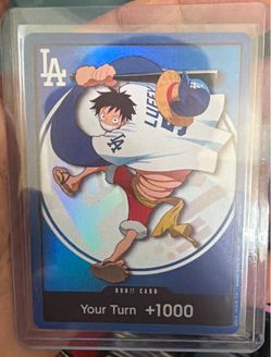 2026 ONE PIECE LOS ANGELES DODGERS MONKEY D LUFFY DON CARD PROMO