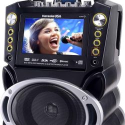Karaoke USA Karaoke System - Portable, Black (GF844

