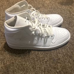 White Jordan 1s Size 13