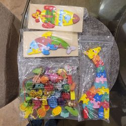 Wood Puzzles And Wood Shapes  Wood Needles To String.