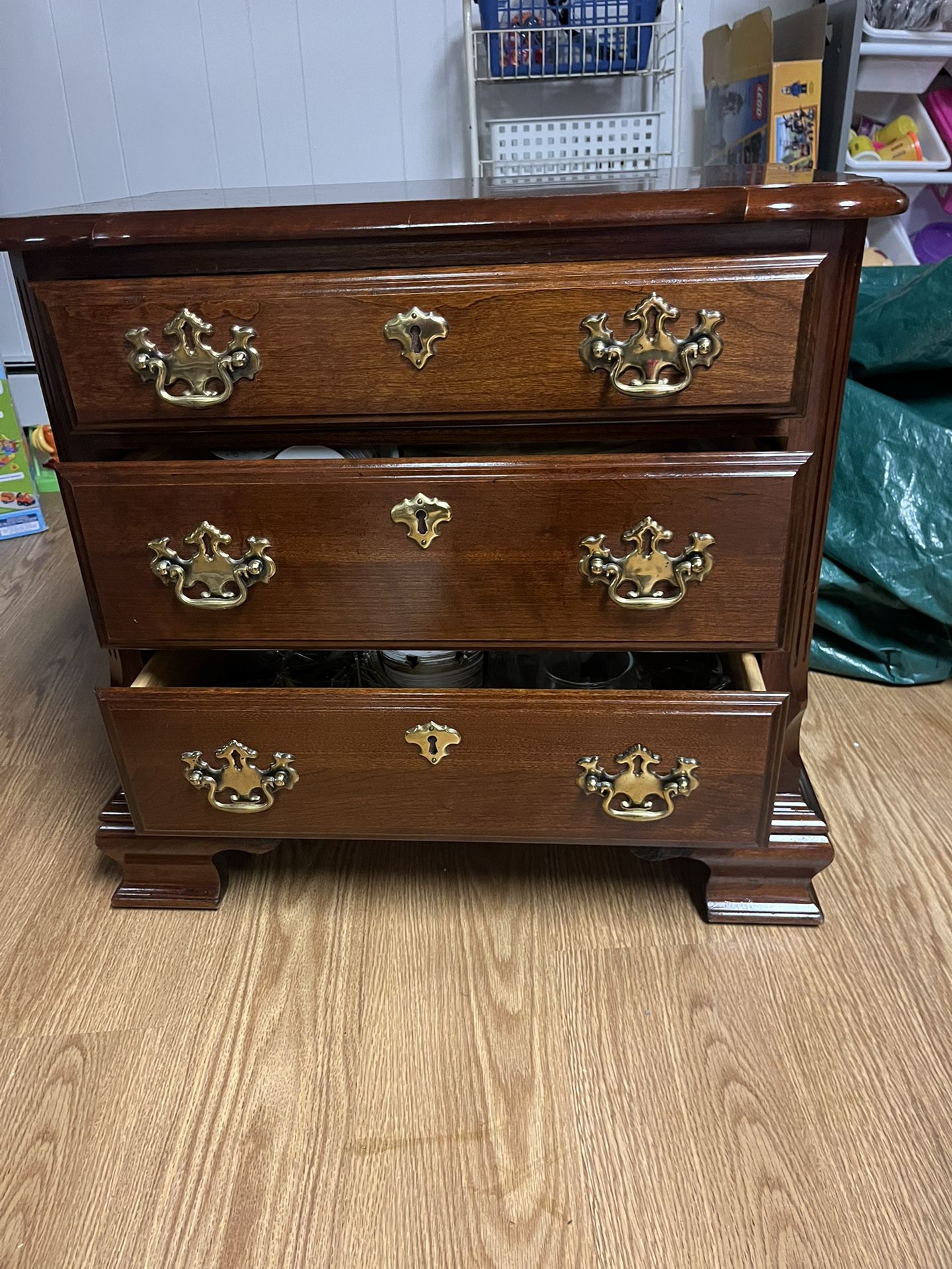 End Tables (2)- $40 & $35- Thomasville Cherry 