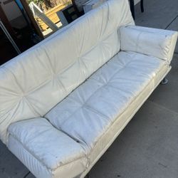 White Leather Futon