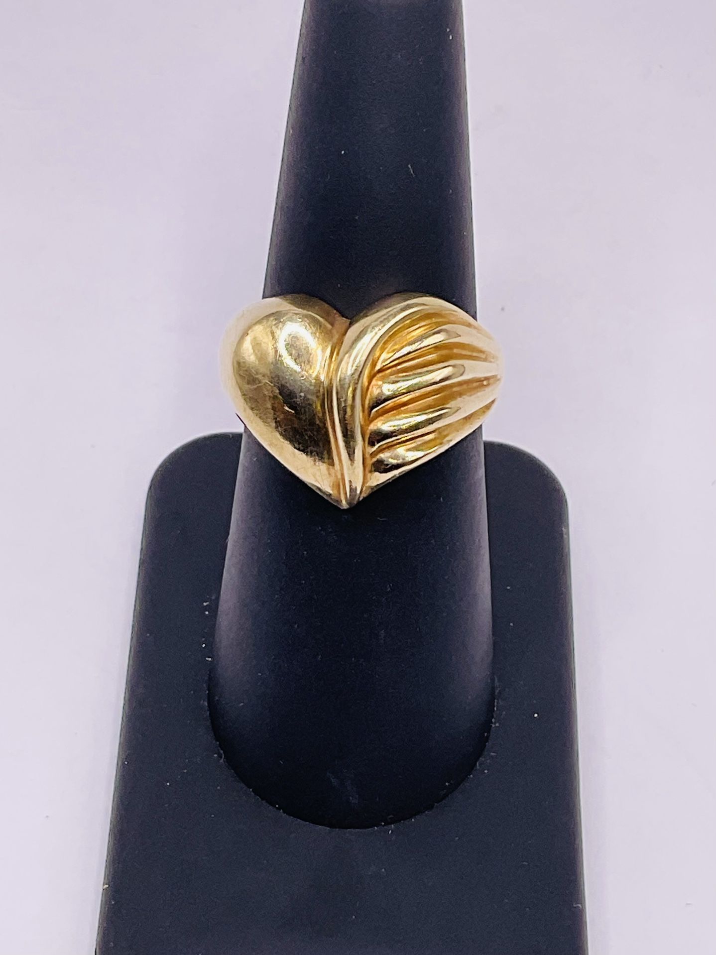 Gold Heart Ring 14 Kt