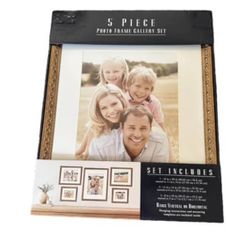 5 PCS Photo Frame Gallery Set Antique Gold