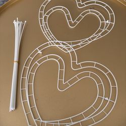 Heart shaped floral forms plastic for bouquets centerpieces/ one large Valentine’s Day balloon