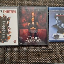 Al Pacino Movie Lot Devils Advocate/oceans 13/heat Blu-ray* (All New Factory Sealed)* 