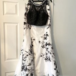 Long Black and White Dress