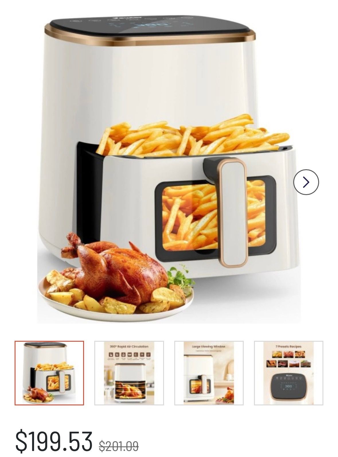 Air Fryer with Cooking Window