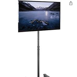 VIVO Mobile TV Display Stand for 13 to 42 inch LED LCD Flat Panel Screens, Rolling Floor Stand Height Adjustable Mount with Wheels STAND-TV07W