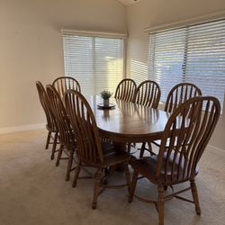 Antique Wood Dining Table 
