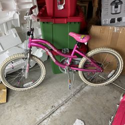 Pink girls bike