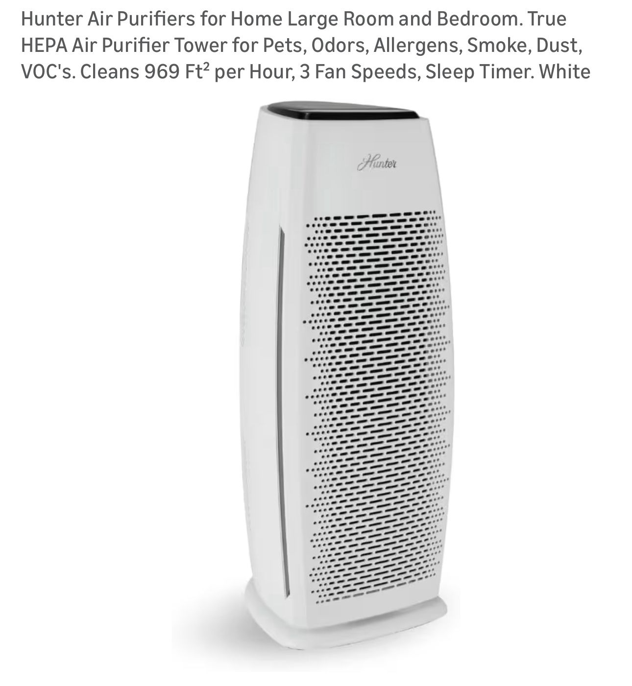 Hunter Air Purifiers for Home Large Room