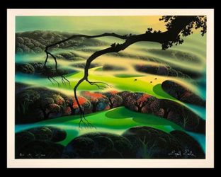 Eyvind Earle (American 1(contact info removed)) Dog Enshrouded