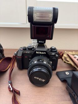 Vintage Nikon film camera bundle ready to shoot