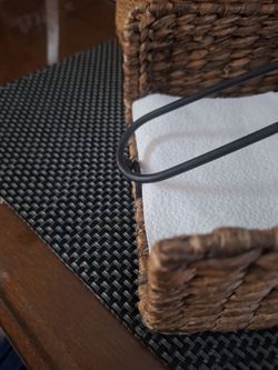 I napkin holder and I basket