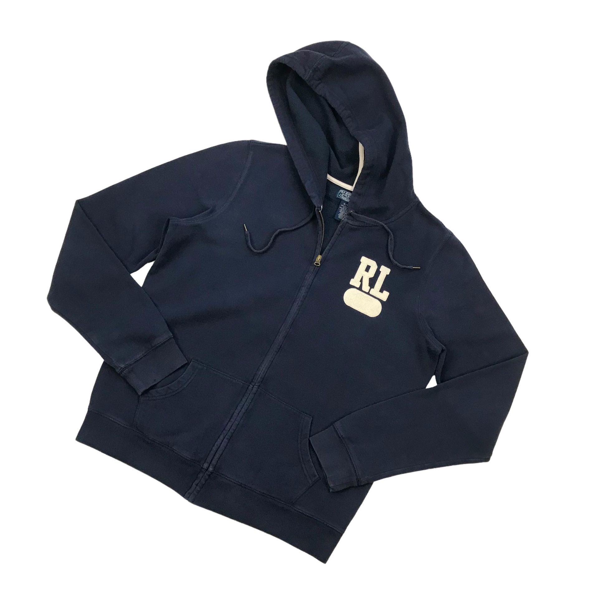 Vintage Men's Hoodie - Navy - L