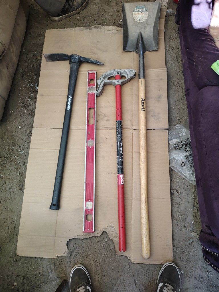 Milwaukee Bender, Husky Pick Mattock, Shovel N Leveler