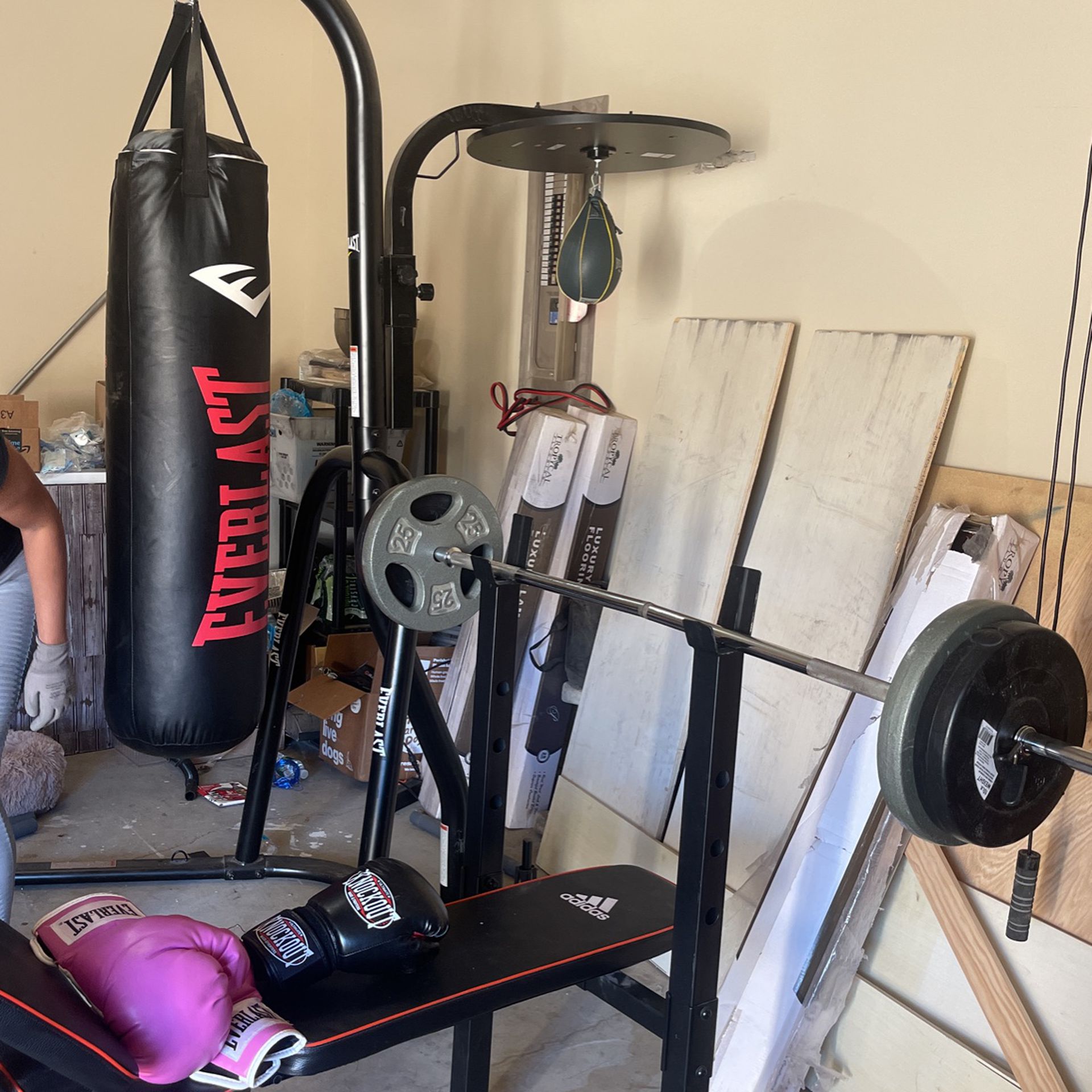 Heavy Bag And Speed Bag/ Bench Press