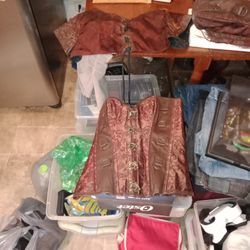 Leather And Silk Bustier Xl