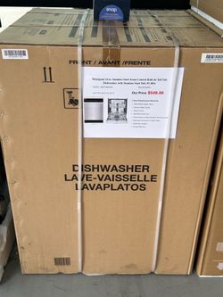 🔥Whirlpool Brand New Dishwasher with Stainless Steel Tub✨