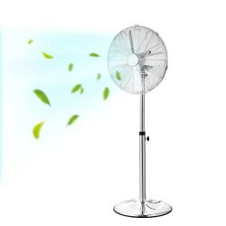Industrial Pedestal Fan, 16 Inch Oscillating Standing Fan, Adjustable Height Floor Stand Floor fan with 3 Adjustable Speeds, High Power Tall Fan for B