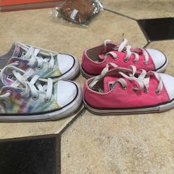 Baby/kids Size 8 Converse Like New! Worn Once Or Twice $20 Each Or Both $35 
