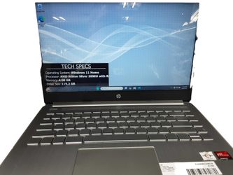 Hp 14-fq0051nr Amd Athlon Silver 4 Gb 128 Gb Silver Laptop