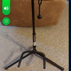 On Stage XCG4 Black Tripod Guitar Stand, Single Stand And Two Guitar Hangers