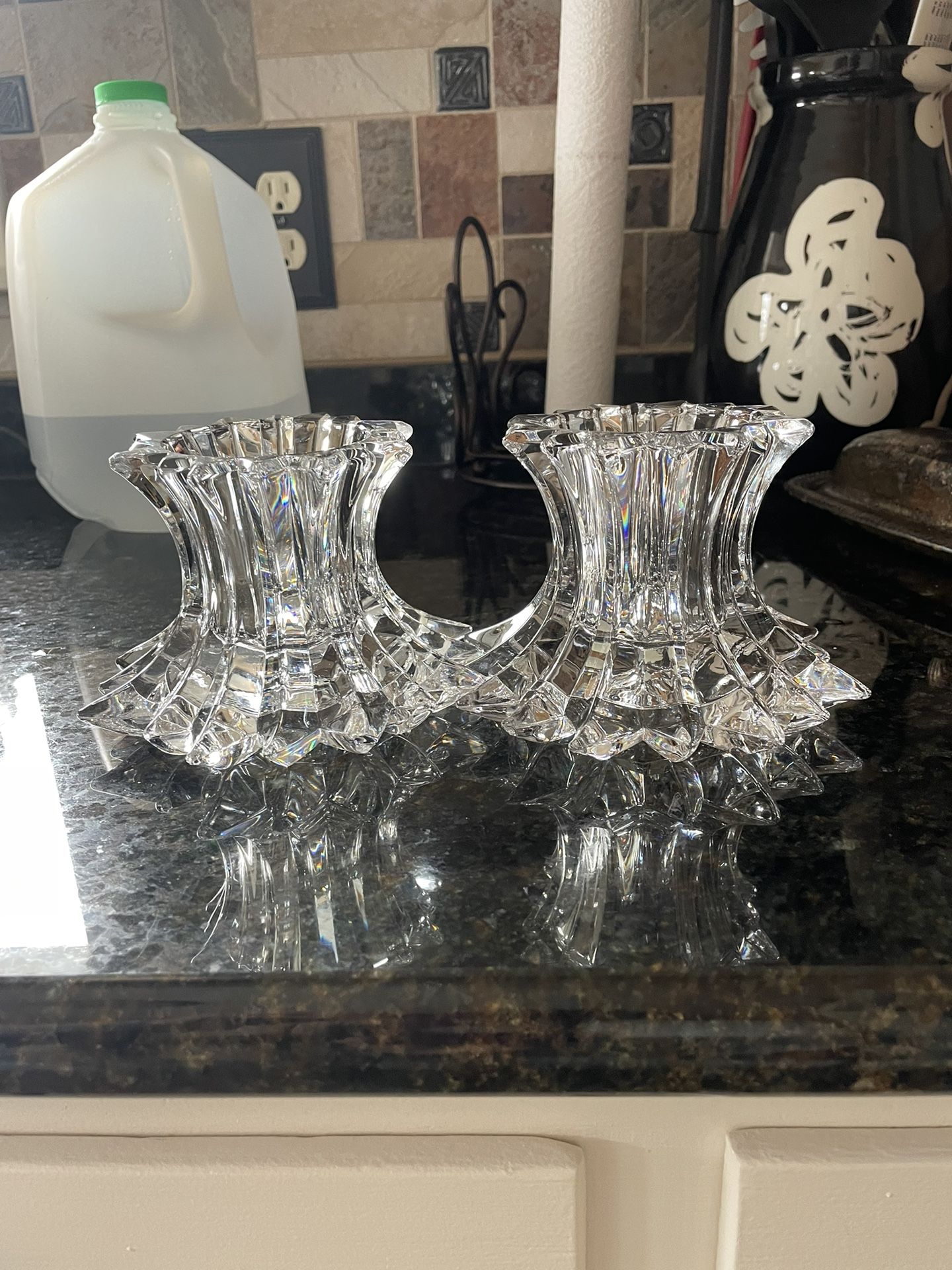 Crystal Partylite Candle Holders