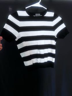 Major Label Group Black & White Striped Tee