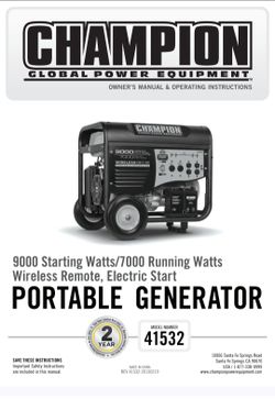Champion portable generator 41532