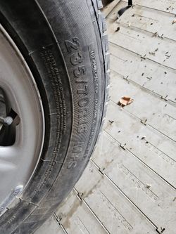 New 235/70R16 tire On Rim