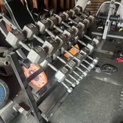 Dumbbell Weights With Rack (read Description)