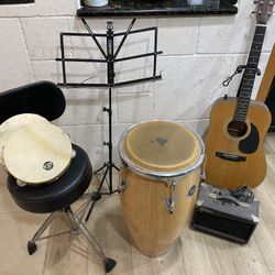 Guitar , Bongos, Musical Instruments…..