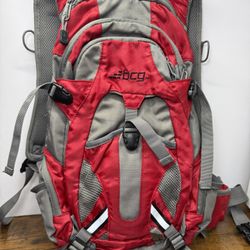 BCG Hydration Backpack Hiking Reflective Red Gray No Bladder