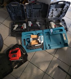 Tools - 3 Nail Guns, 1 Staple and Saw