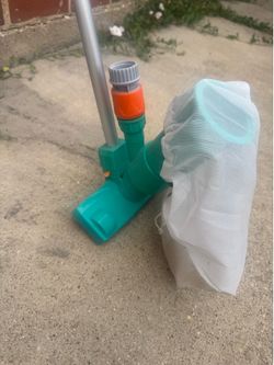 Garden Hose Pool Vacuum Head with Mesh Leaf Bag & Telescopic Pole Pool Cleaner