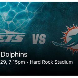 Dolphins vs Jets (3 Tickets + Yellow Parking)