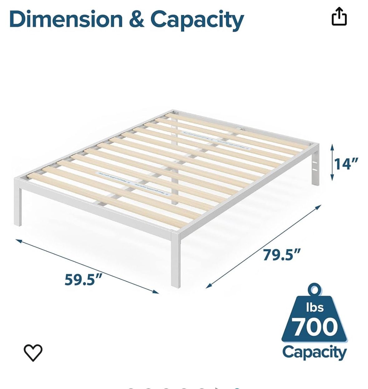 Zinus Queen Size Bed frame + 6”memory Foam Mattress for Sale in Visalia