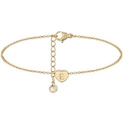 New in box Heart Initial Anklets 14K Gold Plated Dainty Tiny Cute Simple Beach Alphabet Initials ( E )